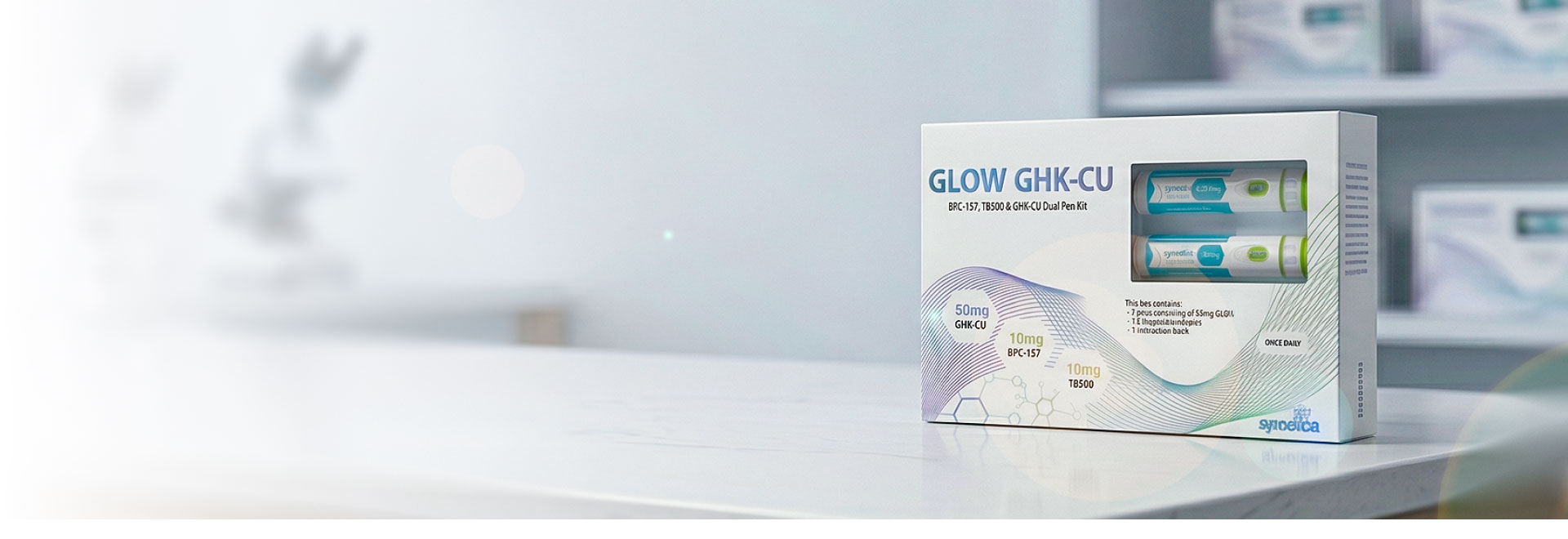 GLOW GHK-CU revitalises your skin, strengthens your hair, and accelerates cell renewal